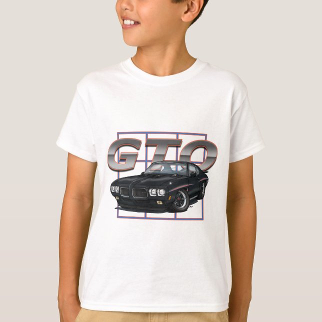 1970 GTO Schwarzes T-Shirt (Vorderseite)