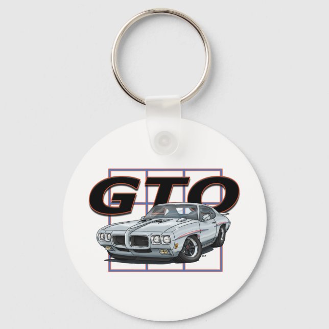 1970 GTO Silver Schlüsselanhänger (Vorderseite)