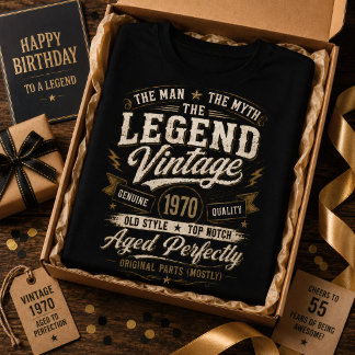 1970 Legendärer Perfekt Gealter 56. Geburtstag T-Shirt