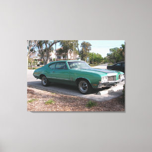1970 Oldsmobile Cutlass Sport Wrapped Canvas Leinwanddruck