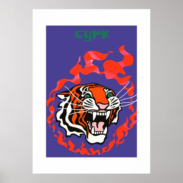 1970 Polen Zirkus Kirk Werbung Poster (Vorne)