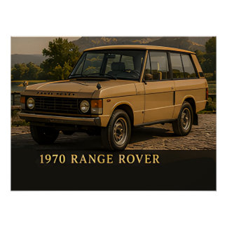 1970 Range Rover Classic Britisch 4x4 Vintage Euro Poster