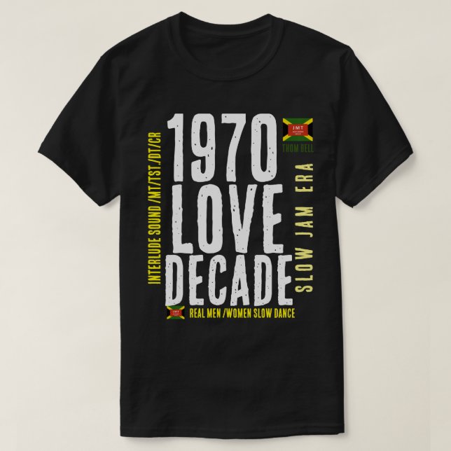1970 REAL MEN SLOW DANCE Basic Dunkles T-Shirt (Design vorne)