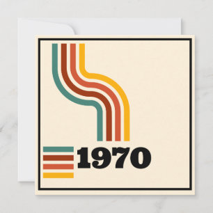 1970 Retro Vintage Poster Geburtstag oder Klassent Dankeskarte