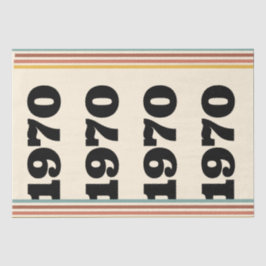 1970 Retro Vintage Poster Geburtstag oder Wiederse Seidenpapier