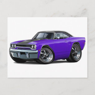 1970 Roadrunner Lila-schwarz Top Postkarte