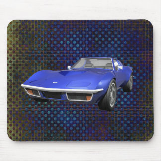 1970 Sportwagen Corvette: Blaues Finish: Mousepad