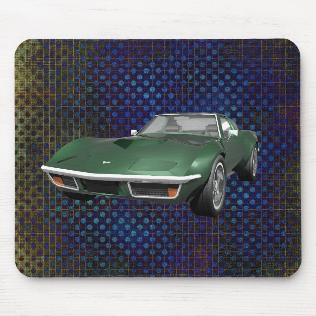 1970 Sportwagen Corvette: Grüne Ferse: Mousepad (Vorne)