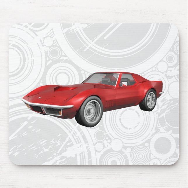 1970 Sportwagen Corvette: Roter Fertig: Mousepad (Vorne)