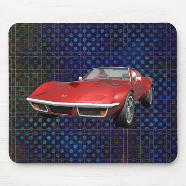 1970 Sportwagen Corvette: Roter Fertig: Mousepad (Vorne)