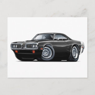 1970 Super Bee Black-White Car Postkarte