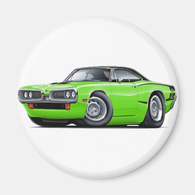 1970 Super Bee Limon-Black Top C-Stripe Magnet (Vorne)