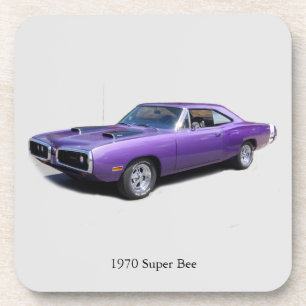 1970 Super Bee Set mit 6 Untersetzer