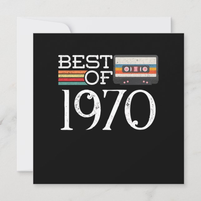 1970 Vintag 50. Geburtstagsgeschenk Einladung (Vorderseite)