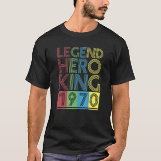 1970 Vintag I Legend Hero King Geburtstagsgeschenk T-Shirt