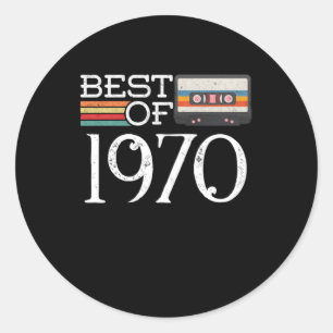 1970 Vintage 50. Geburtstagsjubiläum Geschenk Runder Aufkleber