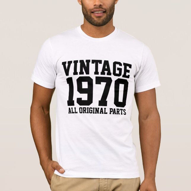 1970 VINTAGER GEBURTSTAG-T - Shirt (Vorderseite)