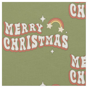 1970er groovy frohe weihnachten funky stoff