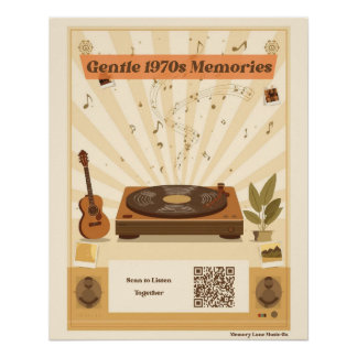 1970er Jahre Gedächtnispflege-Musikposter Demenz A Poster