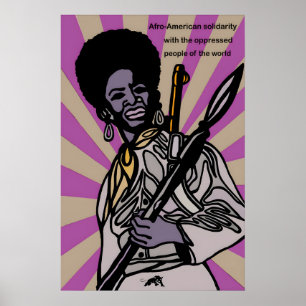 1970er Jahre Poster Black Panther Afroamerikaner