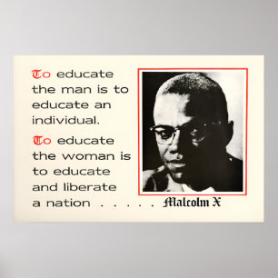 1970er Jahre Poster Black Panther - Malcolm X Zita