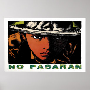 1970er Jahre Poster Black Panther - No Pasaran