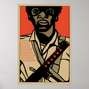 1970er Jahre Poster Black Panther Zitat Unsere Vol