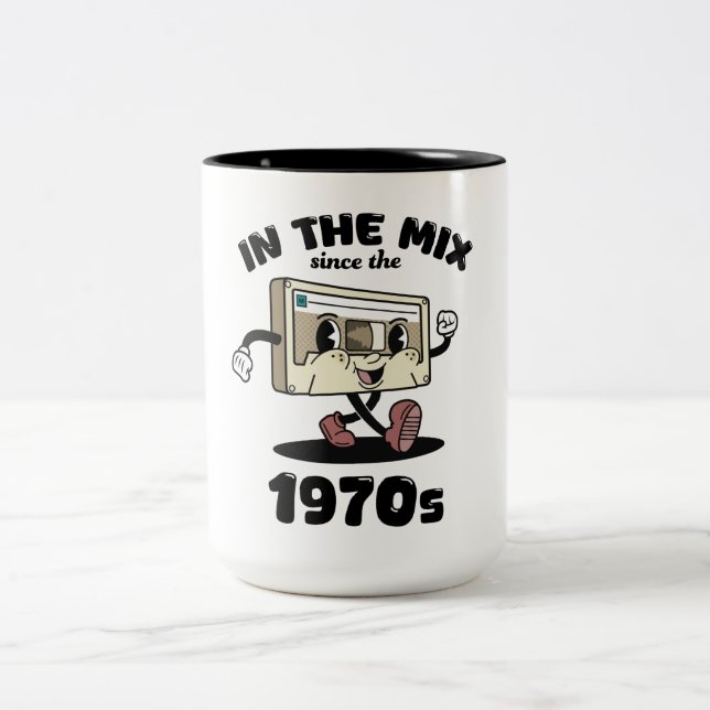 1970er Retro-Mix-Tape-Kassette Kaffeetasse (Mittel)