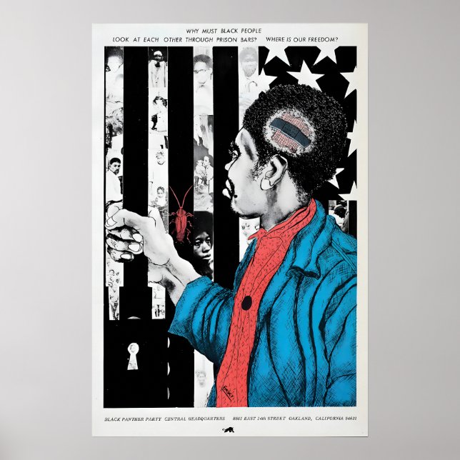 1970s  Poster Black Panther - Where is our (Vorne)