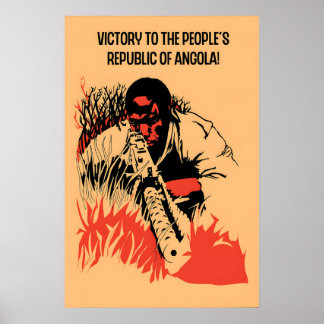 1970s Propaganda Poster Angola Victory to the