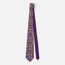 1970s Sticker Disco Neck Tie Krawatte