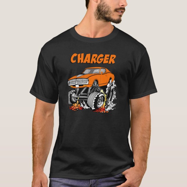 1971 1972 Cartoon-Ladegerät-Frisierte Auto T-Shirt (Vorderseite)