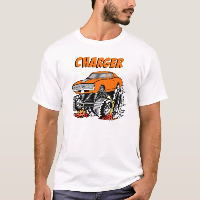 1971 1972 Cartoon-Ladegerät-Frisierte Auto T-Shirt (Vorderseite)