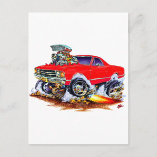 1971-72 El Camino Red 4x4 Monster Truck Postkarte