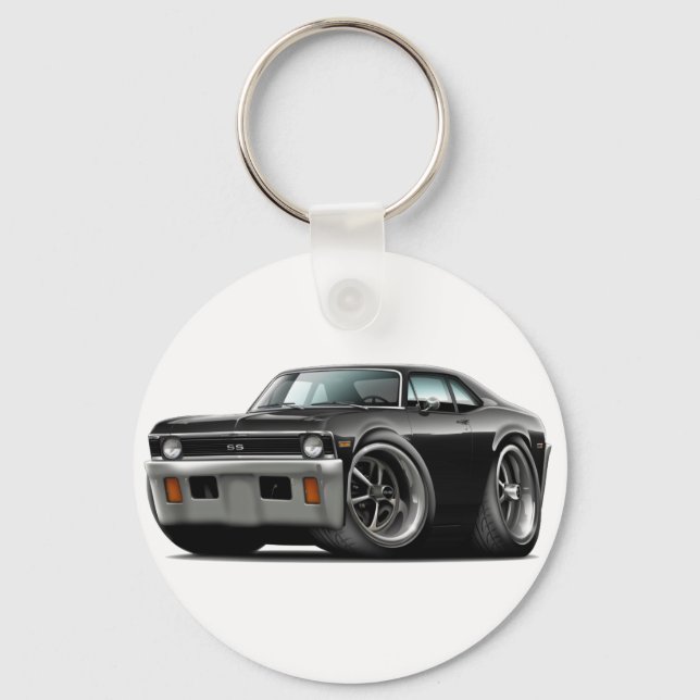 1971-72 Nova Black Car Schlüsselanhänger (Vorderseite)