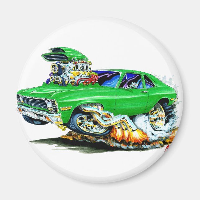 1971-74 Nova Green Car Magnet (Vorne)