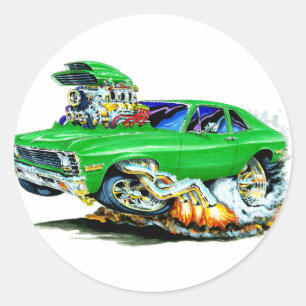 1971-74 Nova Green Car Runder Aufkleber