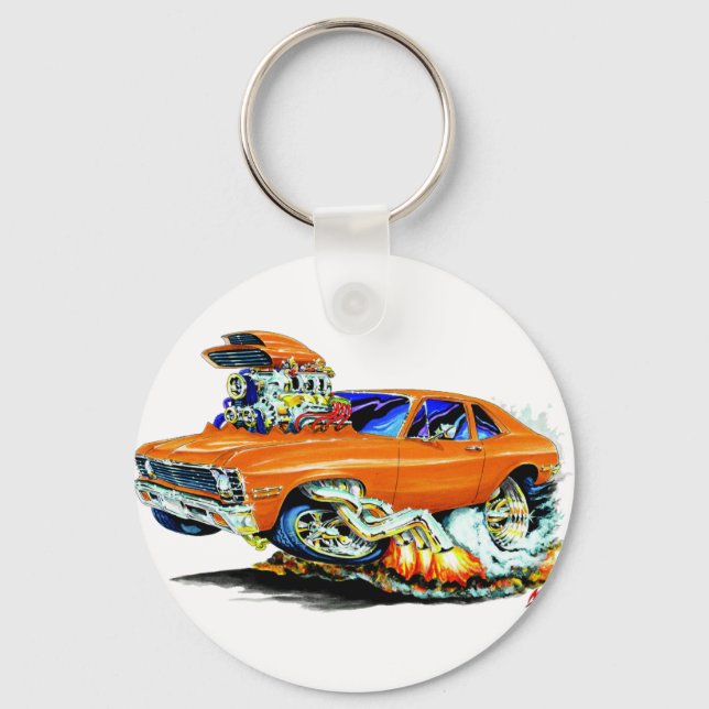 1971-74 Nova Orange Car Schlüsselanhänger (Vorderseite)