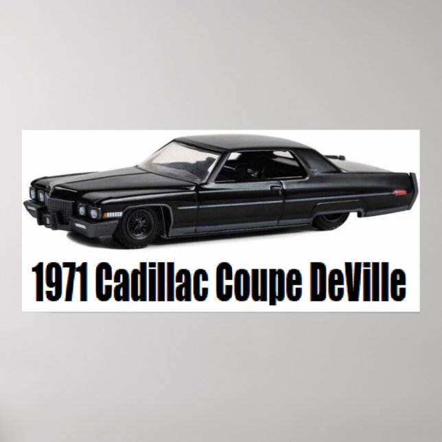 1971 Cadillac Coupe DeVille Lowrider Poster (Vorne)