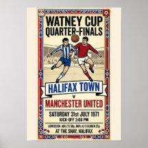 1971 Fußballspiel Halifax gegen Manchester United