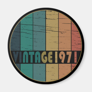 1971 Geboren im farbenfrohen Vintage-Stil Geburtst Magnet