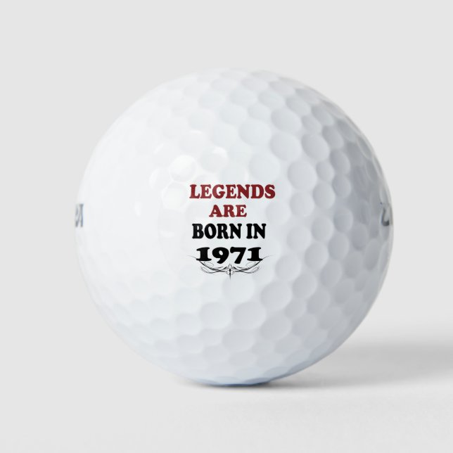 1971 GEBORENE LEGENDS GOLFBALL (Vorderseite)