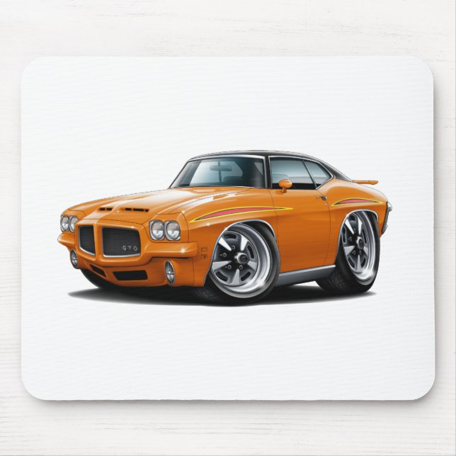 1971 GTO Richter-Orange-Schwarze Spitze Mousepad (Vorne)