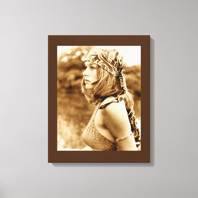 1971 Hippie Chick - Art Print Leinwanddruck (Vorderseite)