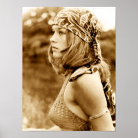 1971 Hippie Chick - Art Print