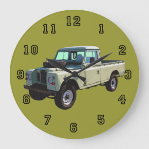 1971 Land Rover Pickup Truck Große Wanduhr