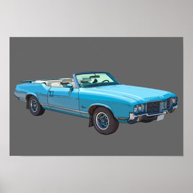 1971 Oldsmobile Cutlass Supreme Muscle Car Poster (Vorne)