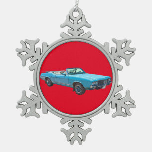 1971 Oldsmobile Cutlass Supreme Muscle Car Schneeflocken Zinn-Ornament