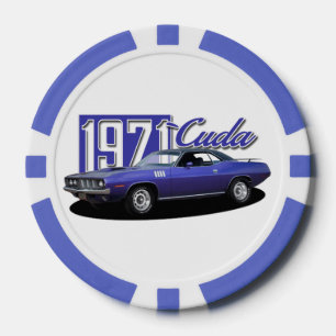 1971 Plymouth Barracuda Cuda Mopar Muscle Car Pokerchips