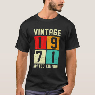 1971 Vintager Geburtstag 50. Geburtstag Retro 50 J T-Shirt